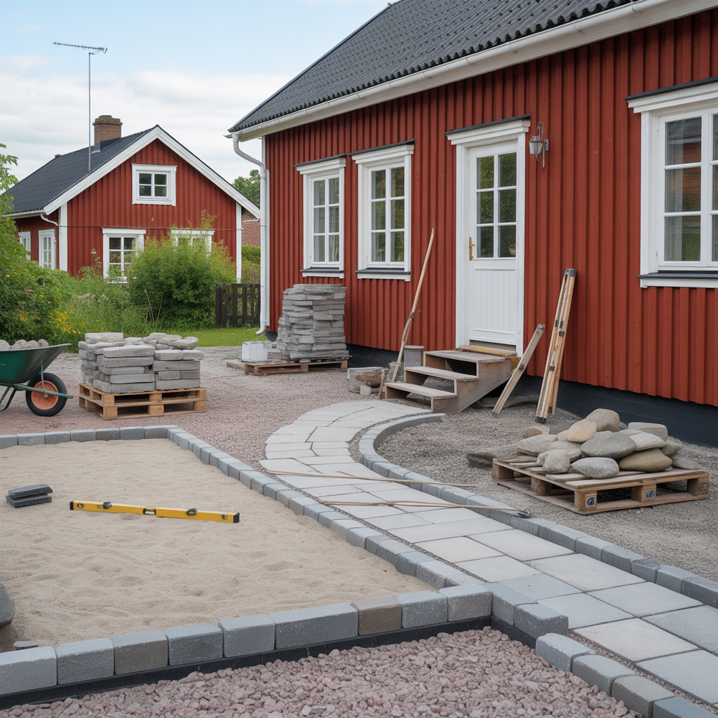 stensattning i tradgarden kostnad 2025 material och arbete