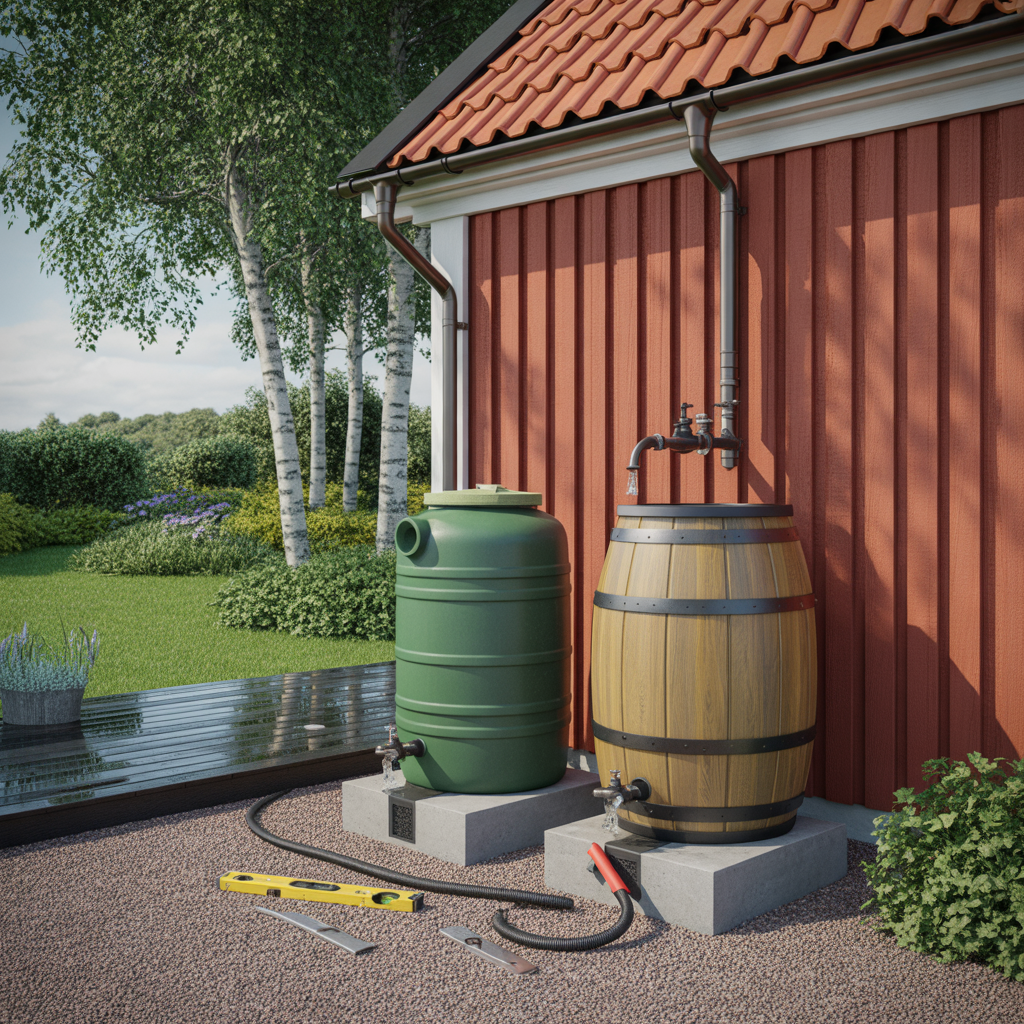 regnvattentunna i tradgarden kostnad val och montering